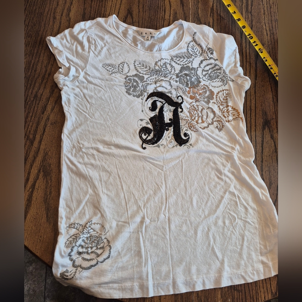CAbi Black and White Short Sleeve Tees